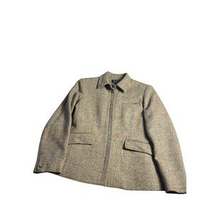 Lauren Ralph Lauren Petite 6 Shetland Wool Tweed Blazer Jacket equestrian preppy